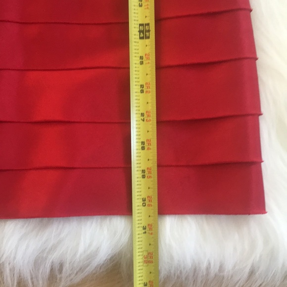 BCBG Maxazria Bodycon Raw Edge Stripe Halter Dress - Picture 4 of 8